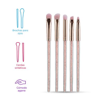 Paquete de brochas crystal 5 pzas -  Miniso