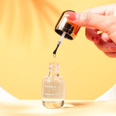 Esmalte para uñas a base de aceite con tapa dorada 01 top coat -  Miniso