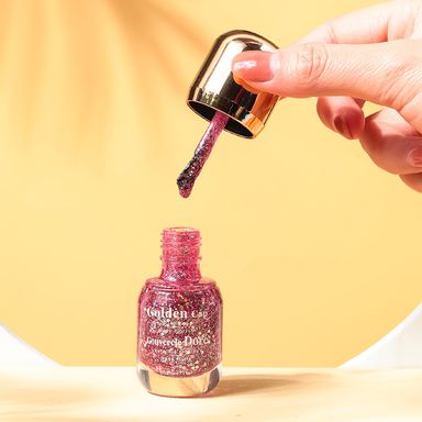 Esmalte para uñas a base de aceite con tapa dorada 19 fuschia brillante -  Miniso
