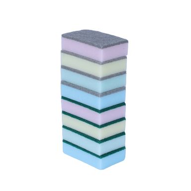 Paquete de esponjas de doble cara para cocina 8 pzs - Miniso
