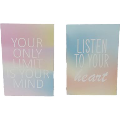 Cuaderno de tapa dura A6 con bolsillo letras 96 hojas diseño mixto -  Miniso