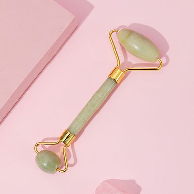 Rodillo masajeador facial de doble cara de jade - Miniso