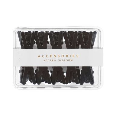 Paquete de broches para el cabello en forma de x de goma negro 4.5cm 10pzas - Miniso