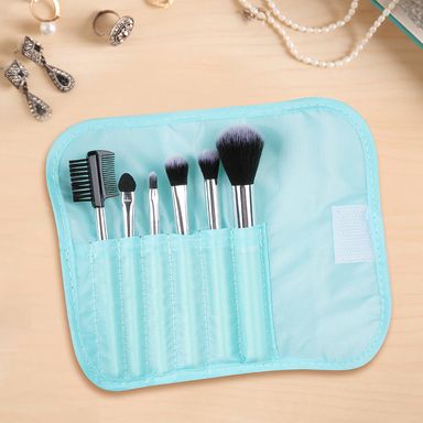 Brocha de maquillaje set celeste -  Miniso