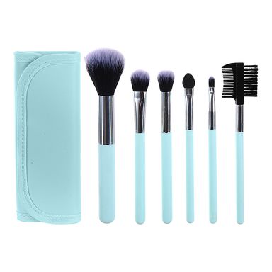 Brocha de maquillaje set celeste -  Miniso