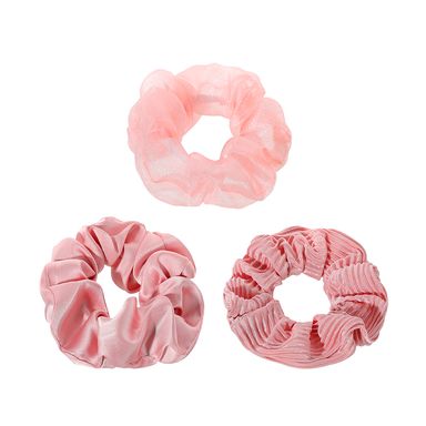Paquete de ligas para el cabello grande pure color rosa 3pzas -  Miniso