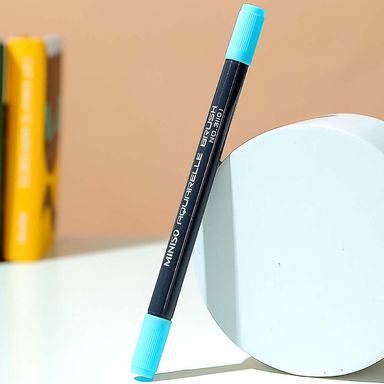 Plumón a base de agua doble punta cielo -  Miniso