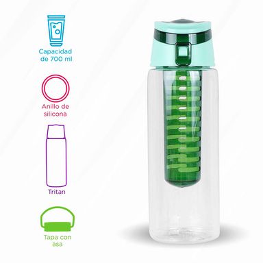 Tomatodo de plástico tritan light fruit verde -  Miniso