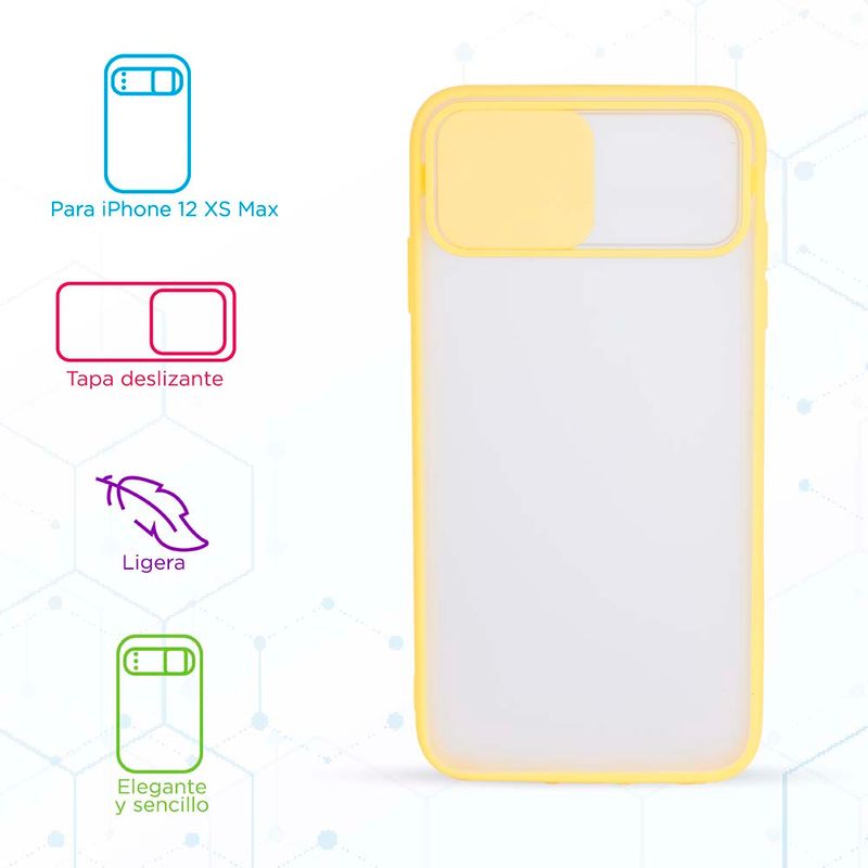 Carcasa-para-celular-iphone-XS-MAX-con-cubierta-deslizante-para-lente-amarillo-Miniso-3-4853
