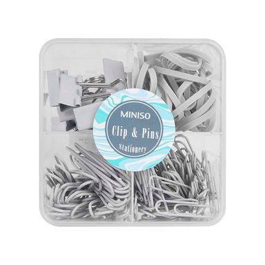 Set de suministros de oficina gris -  Miniso