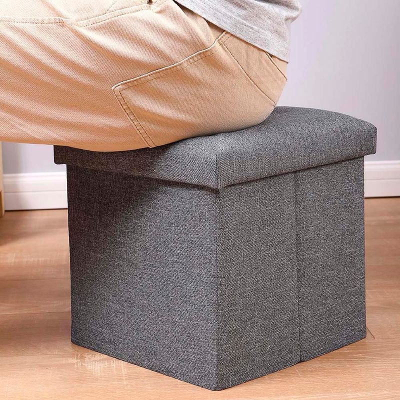 Taburete-de-almacenamiento-cuadrado-de-lino-gris-30-cm-Miniso-7-6283