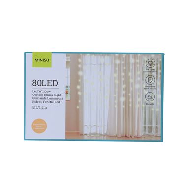 Luz led para cortina modelo ledcl-05 1.5m/5ft 80 blanco cálido -  Miniso