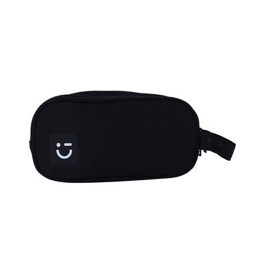 Cosmetiquera con correa con cara sonriente negro -  Miniso