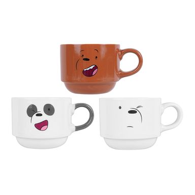 Mix de tazas de cerámica we bare bears collection 4.0 255 ML 3 pzas - We Bare Bears