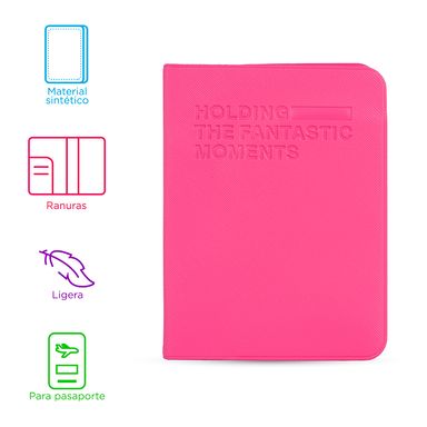 Portapasaporte pequeño rojo rosa -  Miniso