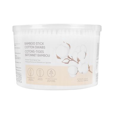 Hisopos de bambu puntas puntiagudas y en espiral 500 pzas -  Miniso