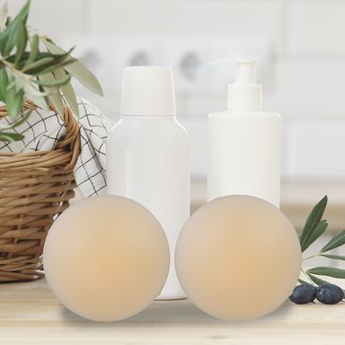 Brasier adhesivo invisible redondo claro 8cm 2 pzas -  Miniso