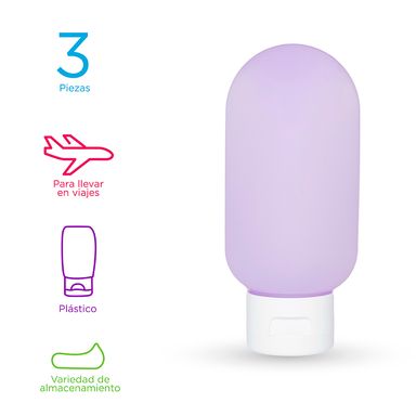 Botellas apretables portatiles 3 pzas -  Miniso