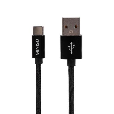 Cargador de 1.8 m tipo c 3a pdq no incluido negro -  Miniso
