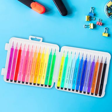 Paquete de marcadores lavable con punta suave 24 colores -  Miniso