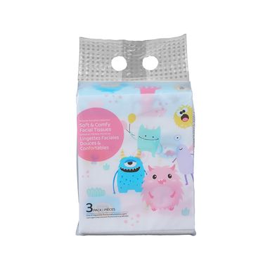 Pañuelos faciales suaves y cómodos (paquete de 3) miniso monster paradise collection  -  Miniso