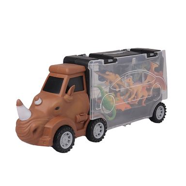 Set para jugar de camiones de animales de rinoceronte 8 pzas -  Miniso