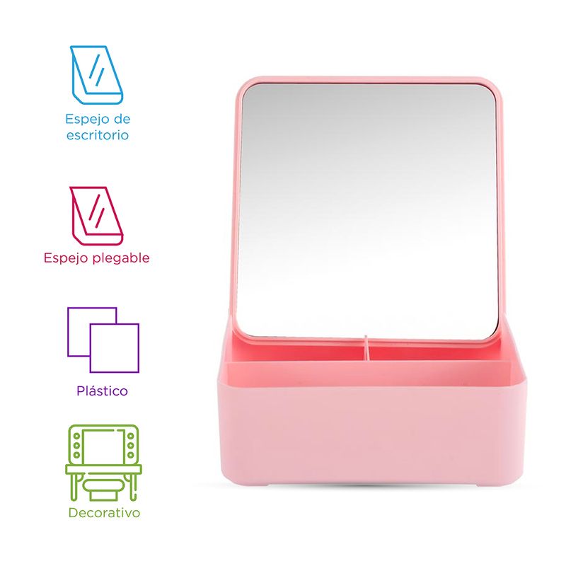 Espejo-cuadrado-con-contenedor-rosa-Miniso-3-3424