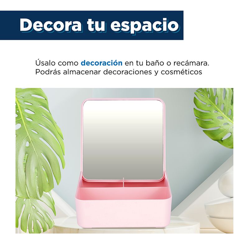Espejo-cuadrado-con-contenedor-rosa-Miniso-5-3424