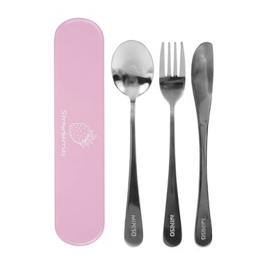 Kit de cubiertos fruit series de fresa 4 pzas -  Miniso
