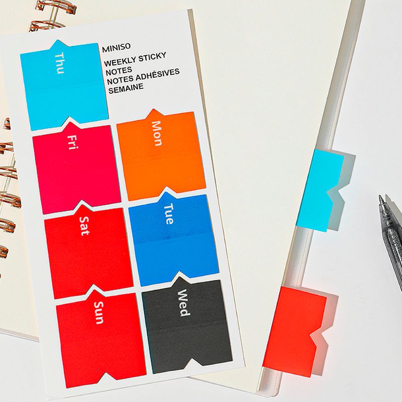 Notas-adhesivas-semanales-siete-colores-Miniso-2-3510