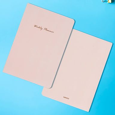 Cuaderno estampado con plan semanal rosa 32 hojas -  Miniso