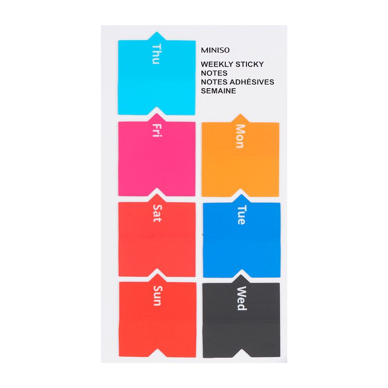 Notas-adhesivas-semanales-siete-colores-Miniso-1-3510