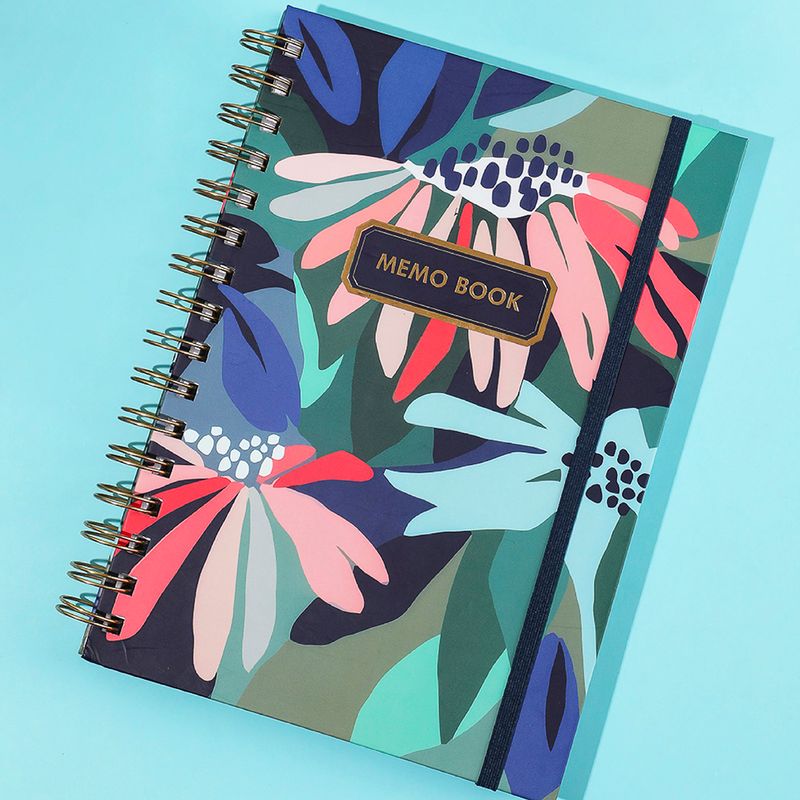 Libreta-con-espiral-A6-dazzling-world-banda-azul-obscuro-90-hojas-Miniso-2-6892
