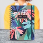 Libreta-con-espiral-A6-dazzling-world-banda-azul-obscuro-90-hojas-Miniso-6-6892