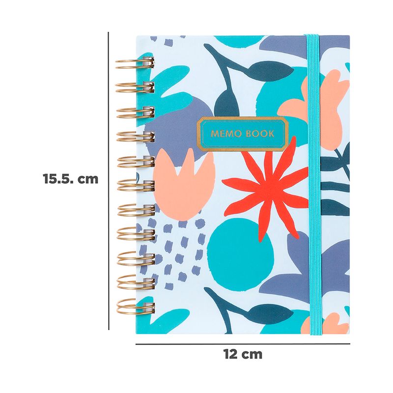 Libreta-con-espiral-A5-dazzling-world-banda-azul-claro-100-hojas-Miniso-7-6894