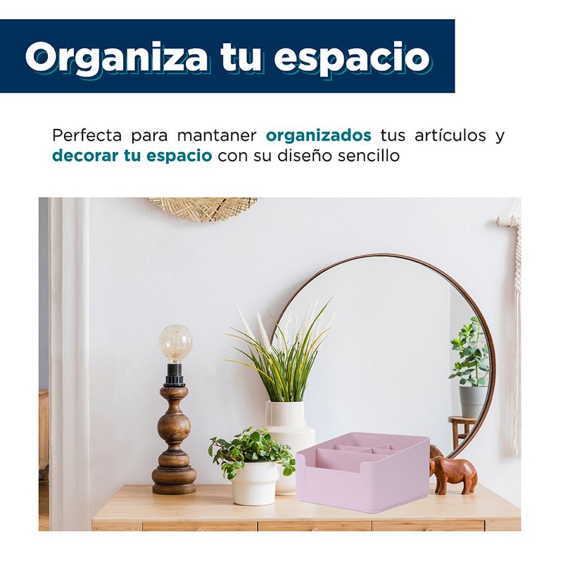 Organizador-de-almacenamiento-para-escritorio-con-secciones-divididas-rosa-18-5-16-10cm-Miniso-5-10450