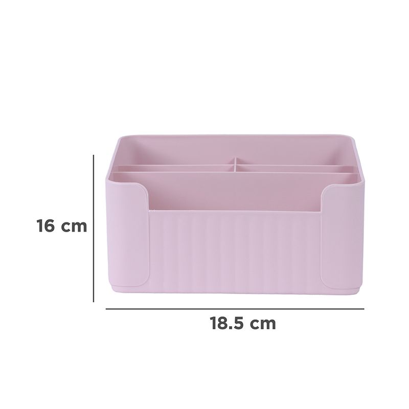 Organizador-de-almacenamiento-para-escritorio-con-secciones-divididas-rosa-18-5-16-10cm-Miniso-8-10450