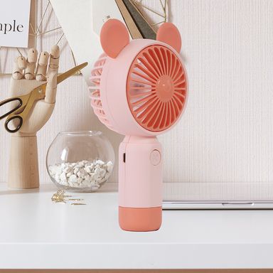 Mini ventilador de mano 500 mah con orejitas de oso - Miniso