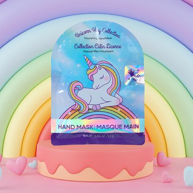 Mascarilla nutritiva para manos y pies (mascarilla para pies) unicorn hug collection  azul -  Miniso