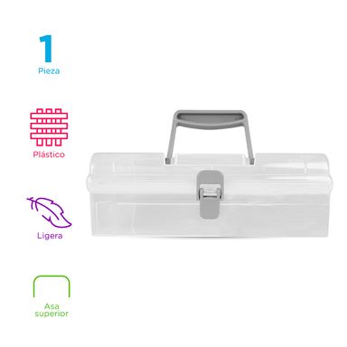Caja de almacenamiento larga con asa y tapa abatible  -  Miniso
