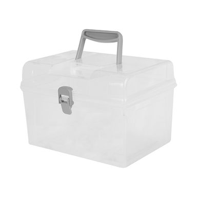 Caja de almacenamiento transparente con tapa y asa grande - Miniso
