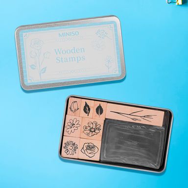 Caja de material decorativo flower and leaves series 6 pzas -  Miniso