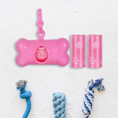 Dispensador de bolsas pet series rosa 3*20 pzas - Miniso