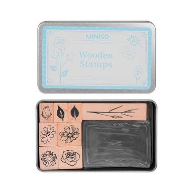 Caja de material decorativo flower and leaves series 6 pzas -  Miniso