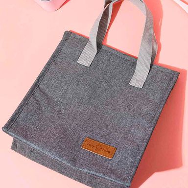 Lonchera de color solido gris -  Miniso