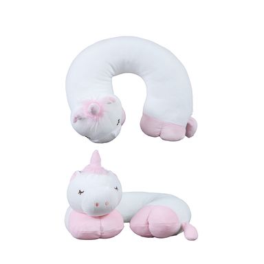 Almohada de viaje peluche en forma de u unicornio 30cm -  Miniso