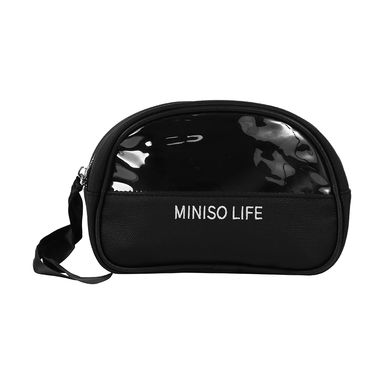 Cosmetiquera circular con liston miniso negro -  Miniso