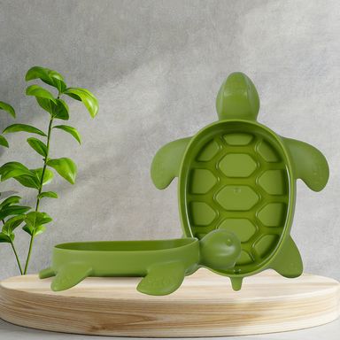 Jabonera de plastico en forma de tortuga 16cm - Miniso