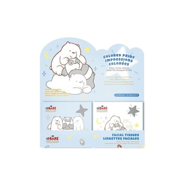 Paquete de pañuelos desechables sin fragancia de estrellas we bare bears collection 4.0 -  We Bare Bears