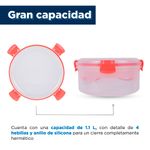 Taper para ensalada con separación pequeño naranja - Miniso